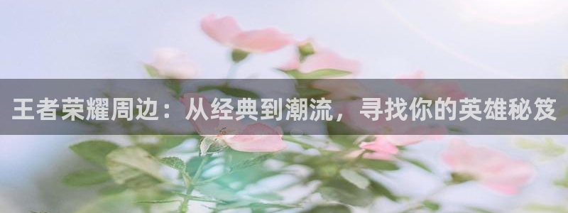 51韩漫网漫画在线观看：王者荣耀周边：从经典到潮流，寻找你的英雄秘笈